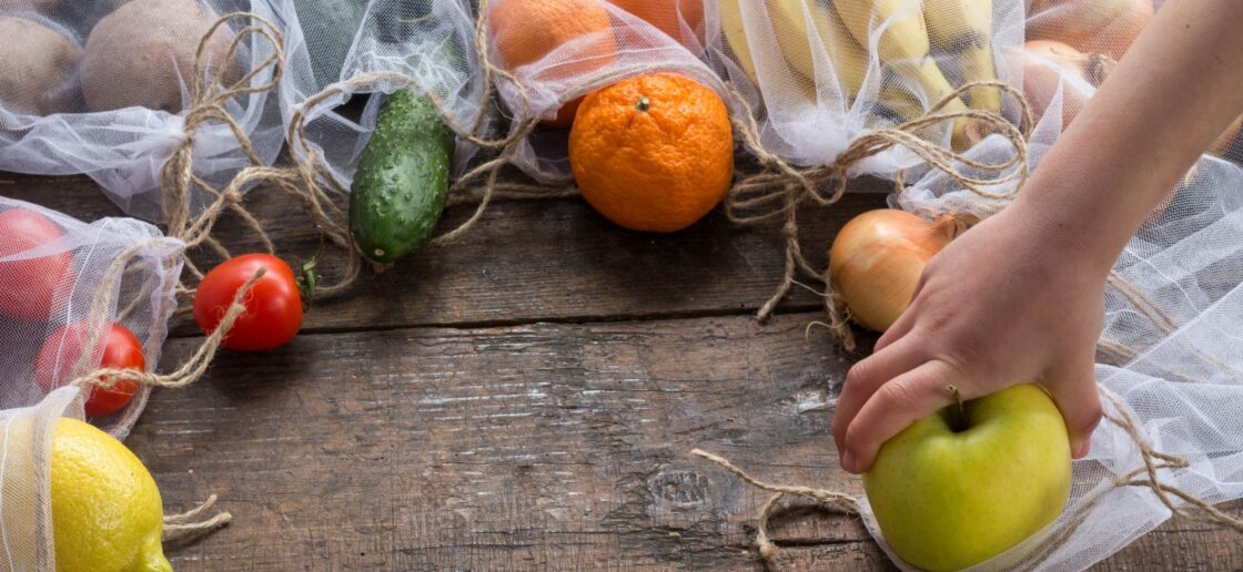 Défi du jour : commencer à faire les courses avec des sacs réutilisables !
