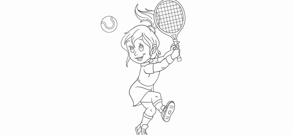 Un coloriage de tennis à imprimer et à colorier !
