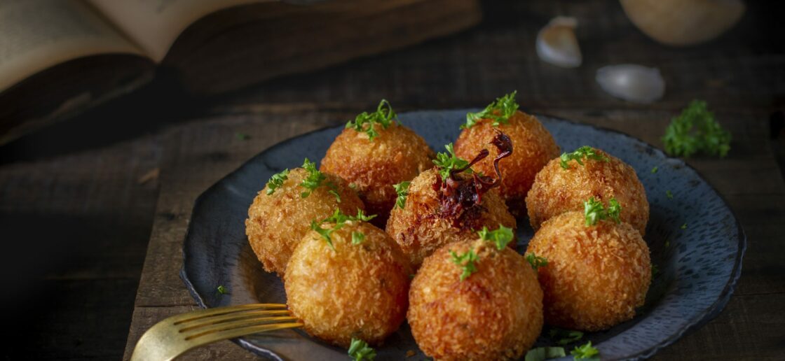 Dans le menu 100 % courge, on demande… les arancini de potimarron !
