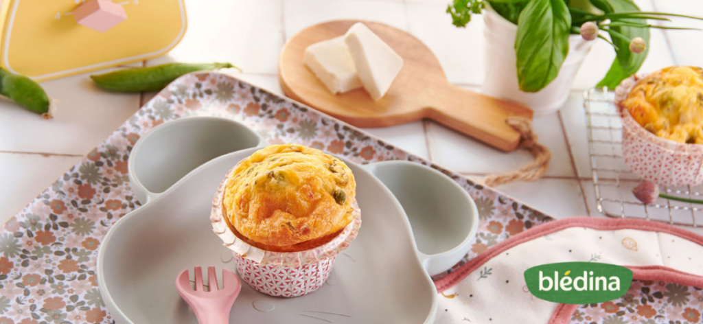 Muffin petit pois basilic & fromage Kiri®