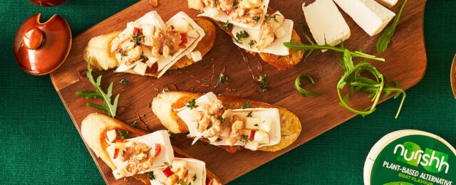 Bruschetta végétarienne, le palet saveur chèvre Nurishh®